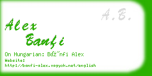 alex banfi business card